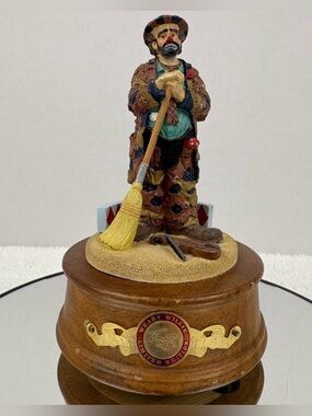 Vintage, Limited Edition Music Box, Featuring a Hobo Clown Named “Weary Willie”